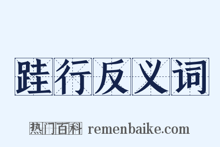 跬行反义词是什么意思的图片